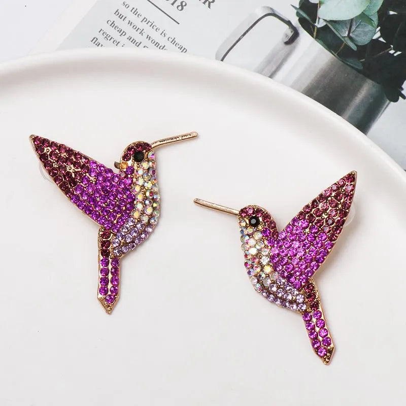 Mirage New Hummingbird  Stud Earrings Bling