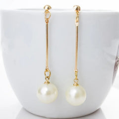 Mirage Pearl with Thin Stick Drop Earrings