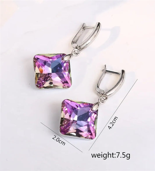 Mirage  Modern Style Classic Style Geometric Glass  Drop Earrings