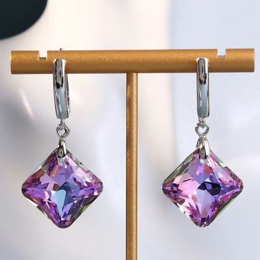 Mirage  Modern Style Classic Style Geometric Glass  Drop Earrings