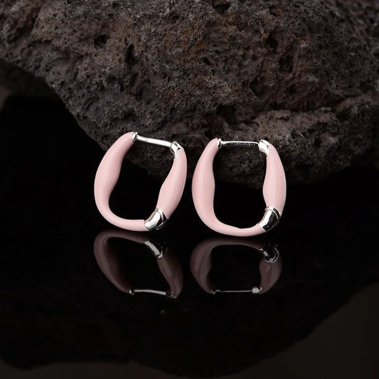 Mirage  Casual Simple Style U Shape Plating Copper Silver Plated Earrings