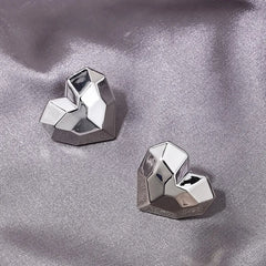 Mirage Cute Sweet Heart Shape Plastic Ear Studs