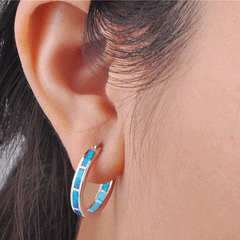 Mirage Retro Multicolor Alloy Enamel Rhinestones Women's Hoop Earrings