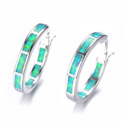 Mirage Retro Multicolor Alloy Enamel Rhinestones Women's Hoop Earrings