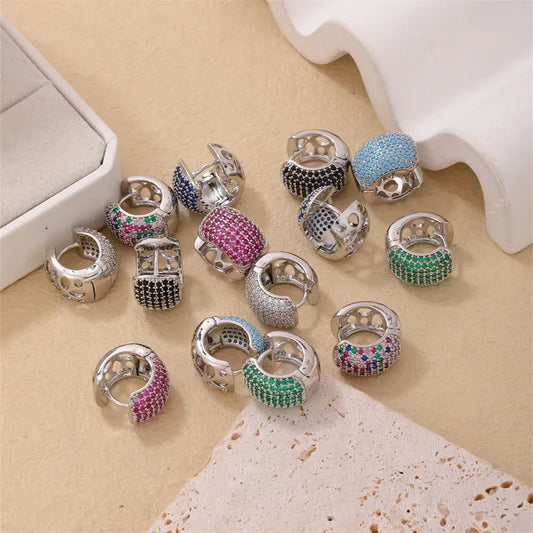 MIRAGE  - Color Pop Mini Hoop Earrings – Multicolor CZ Collection