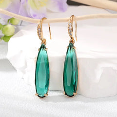 Mirage  Vintage Style Geometric Alloy Earrings Inlaid Crystal Inlaid Zircon Crystal