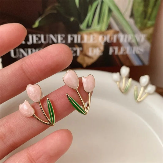 Mirage Cute Miniature Basic Pastoral Flower   Enamel Women's Ear Studs