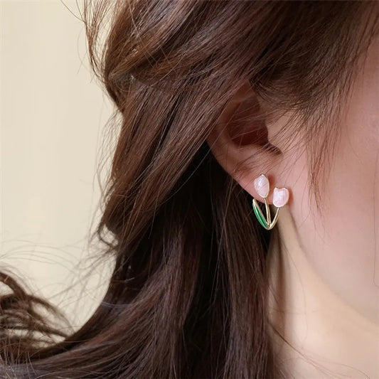 Mirage Cute Miniature Basic Pastoral Flower   Enamel Women's Ear Studs