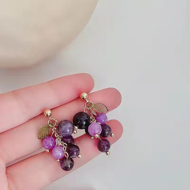 Mirage Fashion Fruit Alloy Glass Beaded Earrings