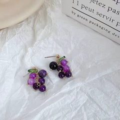 Mirage Fashion Fruit Alloy Glass Beaded Earrings