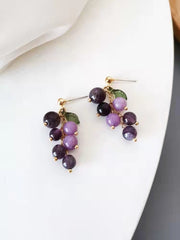 Mirage Fashion Fruit Alloy Glass Beaded Earrings