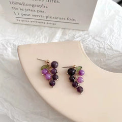 Mirage Fashion Fruit Alloy Glass Beaded Earrings