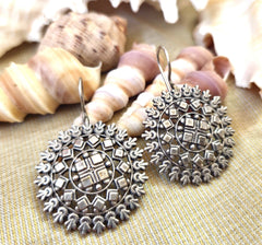 Silver replica Earrings,Flower Design Earrings