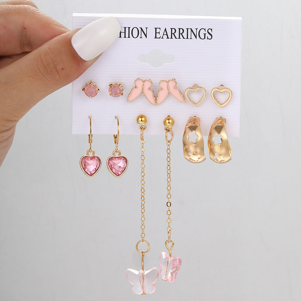 Mirage Set Of 6 Stylish Earrings