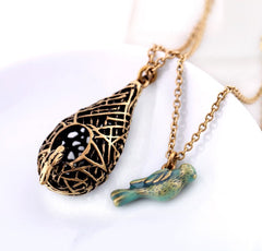 Mirage Shadowhunters Blue Bird and Birdcage Necklace