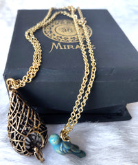 Mirage Shadowhunters Blue Bird and Birdcage Necklace