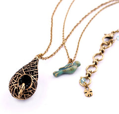 Mirage Shadowhunters Blue Bird and Birdcage Necklace