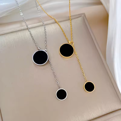 Mirage Double Circle Design Neck Chain Gold