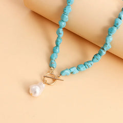 Mirage Turquoise Beaded Chocker Necklace