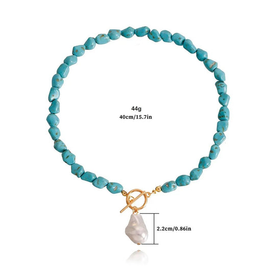 Mirage Turquoise Beaded Chocker Necklace