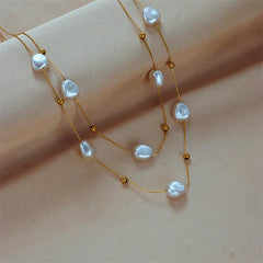 Mirage Layered Pearl Necklace