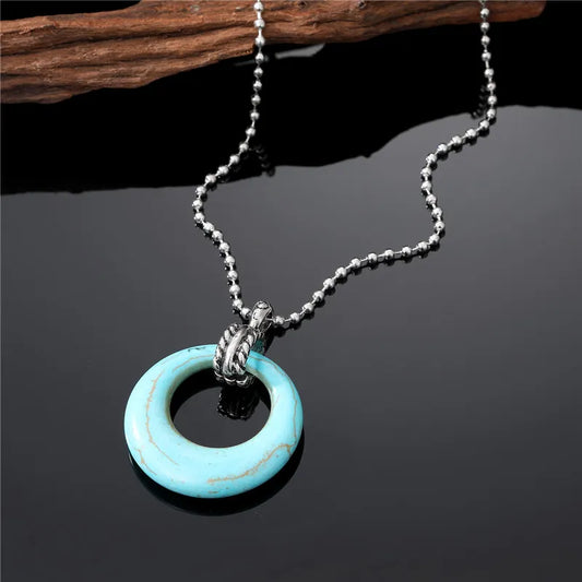 Mirage Turquoise Stone Pendant Necklace