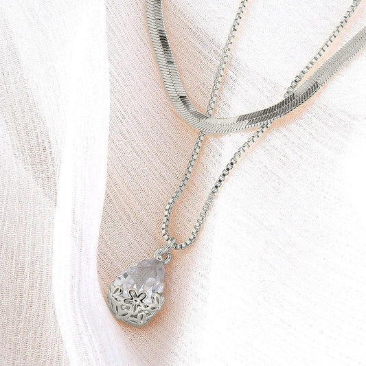 Mirage The Drop Shaped Zircon  Necklace