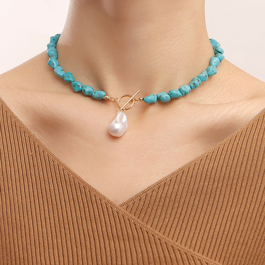 Mirage Turquoise Beaded Chocker Necklace