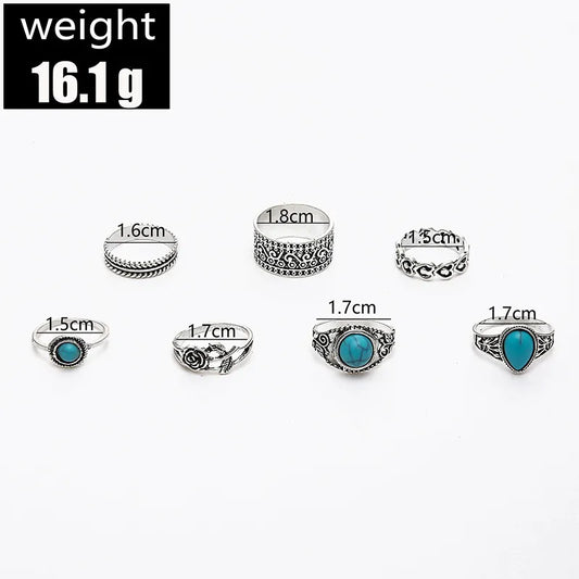 Mirage Turquoise Rings Set