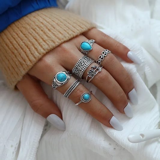 Mirage Turquoise Rings Set