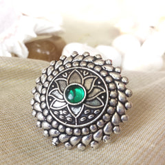 Mirage Flower Design Silver Color Ring