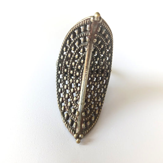 Mirage Silver-Plated Oxidized Finger Ring