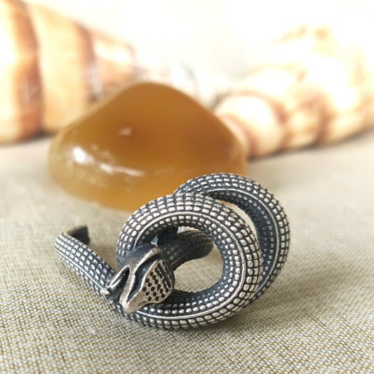 Mirage Sterling Silver Snake Shaped Ring