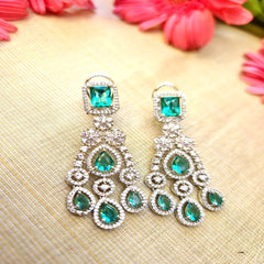 Stunning Emerald green Statement Jewelry Set