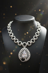 Luxury American Diamond Necklace Set for Women | Elegant Crystal Pendant Jewelry Set | Mirage Fashion