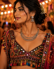 Minimal Silver Coil Choker Necklace for Women | Trendy Oxidised Statement Jewelry for Casual & Ethnic Wear - Navaratri - Durga puja jewelry 