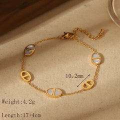 Minimal Gold Necklace, Bracelet & Stud Earrings Set | Elegant Everyday Jewellery