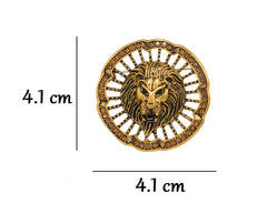 Royal Lion Head Brooch – Luxury Gold & Silver Finish Statement Pin for Men & Women