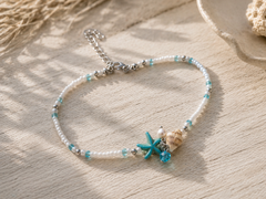 Ocean Breeze Pearl & Starfish Charm Anklet for Women  The Mirage Fashion