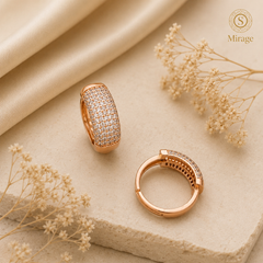 Rose Gold Pave CZ Finger Ring for Women  The Mirage Fashion