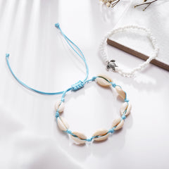Sea Turtle & Shell Anklet Set – Beach-Inspired Boho Jewelry for Women | The Mirage Fashion