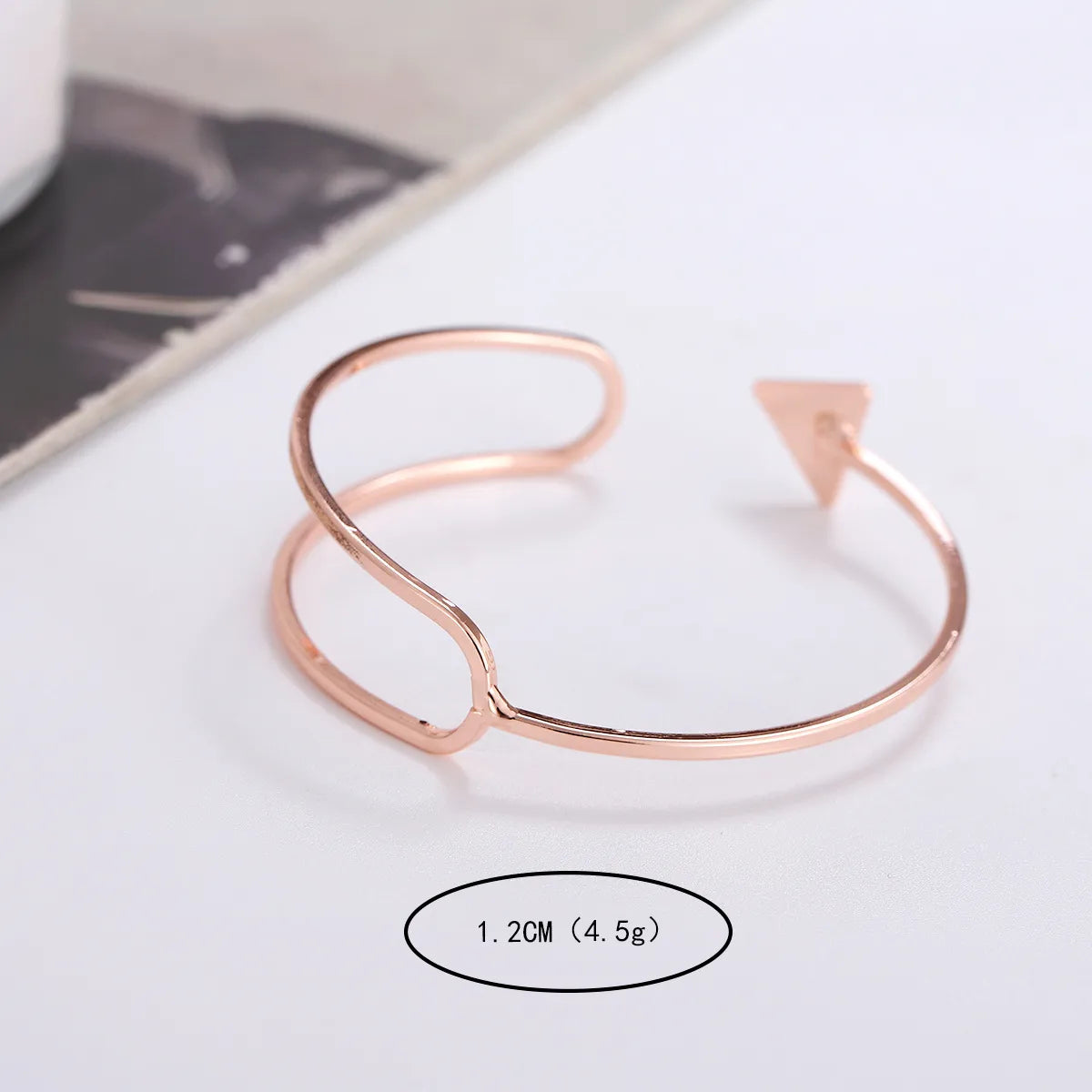 Geometric Arrow Open Cuff Bracelet for Women | Minimal Gold, Silver & Rose Gold Bangle