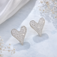 Sparkling Heart Earrings