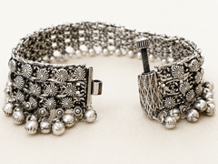 The Mirage Fashion Oxidized Ghungroo Anklet Pair – Traditional Tribal Statement Payal for Women