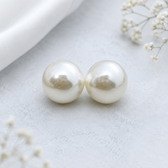Anti Tarnish Classic Pearl Ball Stud Earrings for Women | Minimal Pearl Stud Earrings | The Mirage Fashion