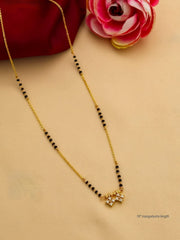 Mirage - Gold Chain Mangalsutra with CZ Square Charm Pendant