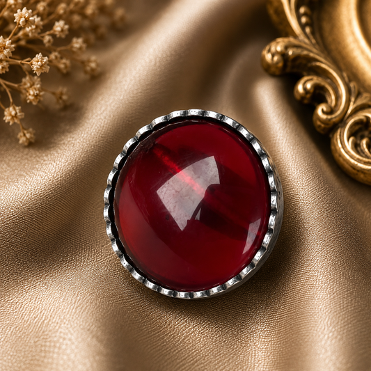 Round Colour Stone Statement Ring for Women | The Mirage Fashion