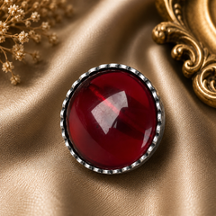Round Colour Stone Statement Ring for Women | The Mirage Fashion