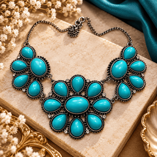 turquoise-oxidized-necklace-set-women-the-mirage-fashion
